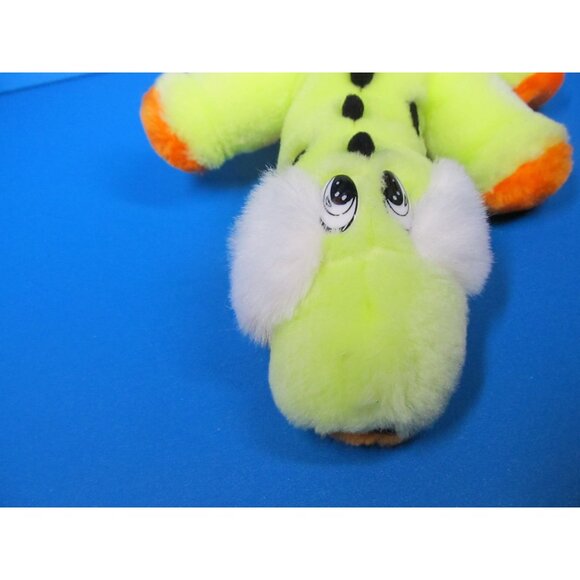 BJ Toys Neon Green Plush Dinosaur Toy With Black Spots  15" - Picture 3 of 10